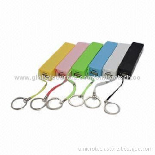Power Banks with Capacity of 2,200mAh, Sized 96 x 24 x 23mm, 5V DC Output Voltages